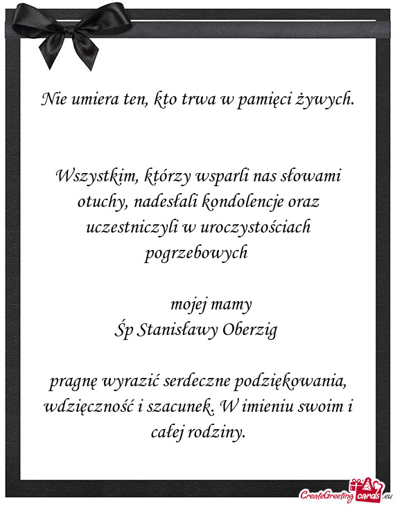 Ościach pogrzebowych