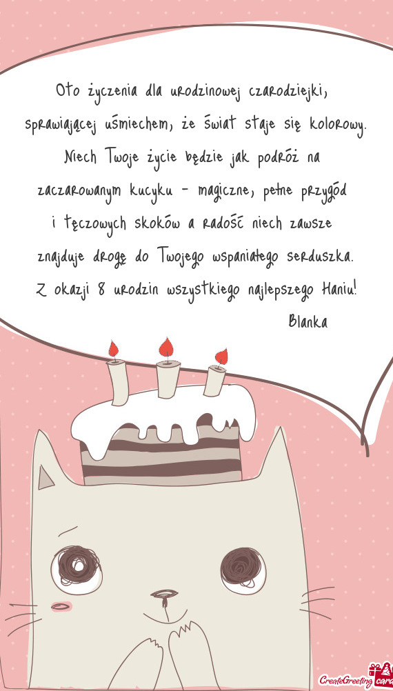 Oto życzenia dla urodzinowej czarodziejki