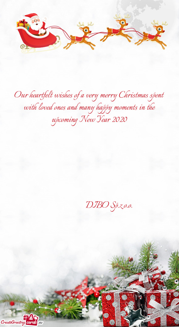Our heartfelt wishes of a very merry Christmas spent with loved ones and many happy moments in the u