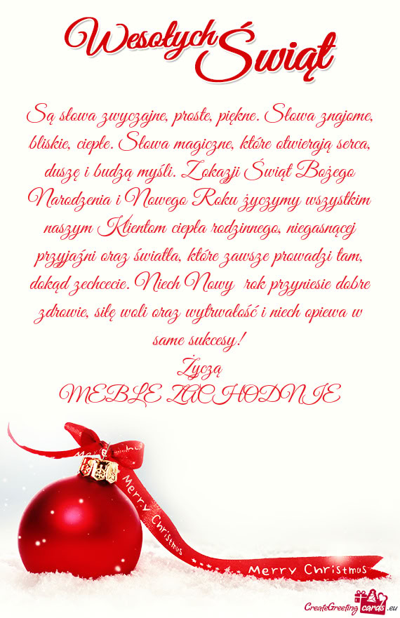 Owadzi tam, dokąd zechcecie. Niech Nowy rok przyniesie dobre zdrowie, siłę woli oraz wytrwałoś