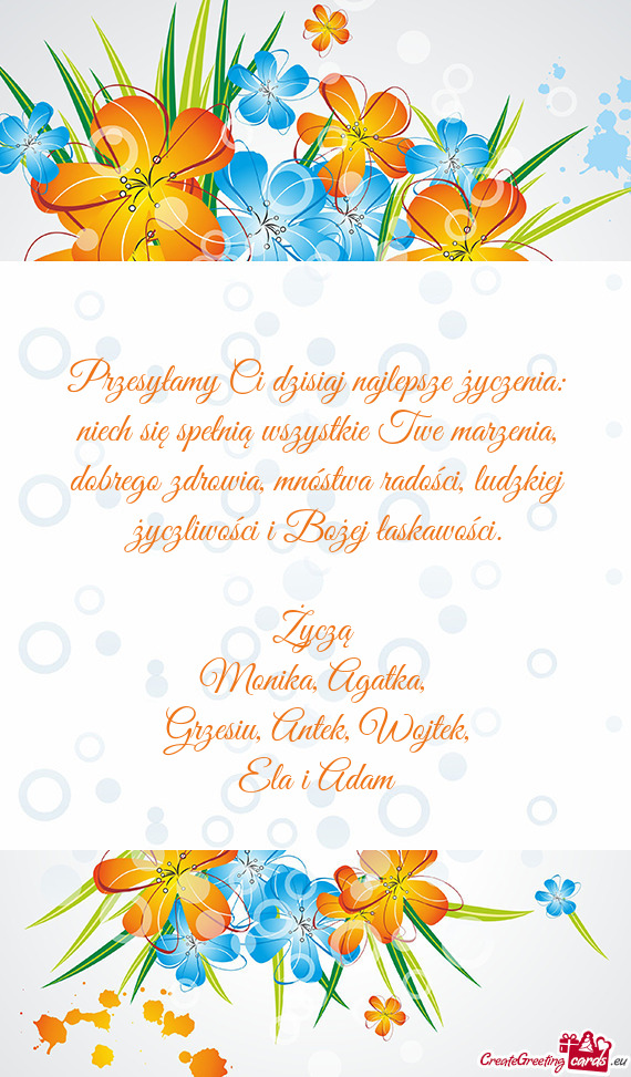 Owia, mnóstwa radości, ludzkiej życzliwości i Bożej łaskawości