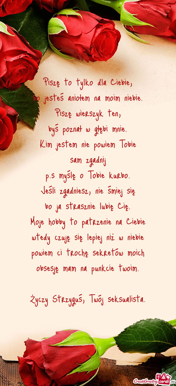 P.s myślę o Tobie kurbo