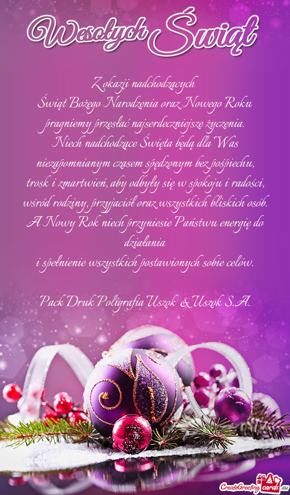 Pack Druk Poligrafia Uszok & Uszok S.A