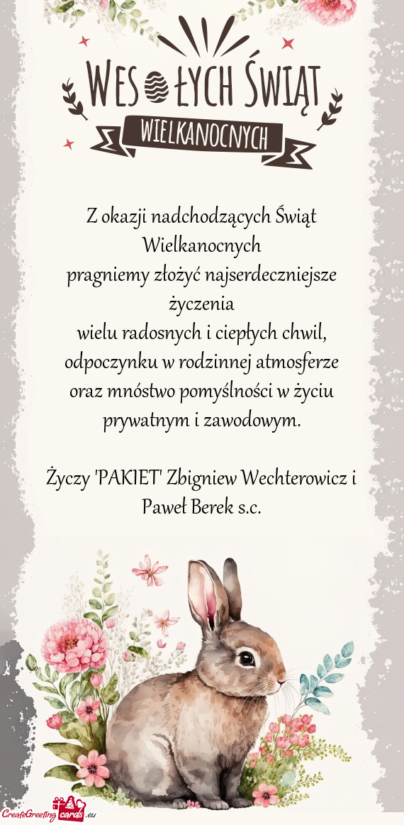 "PAKIET" Zbigniew Wechterowicz i Paweł Berek s.c