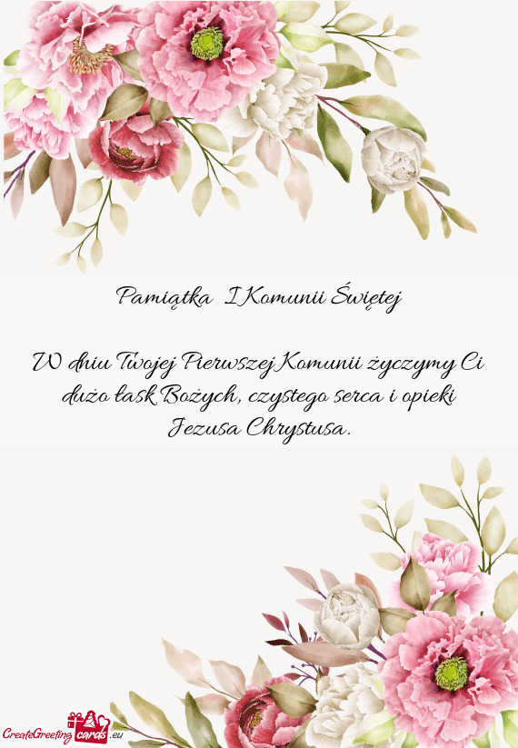 Pamiątka I Komunii Świętej