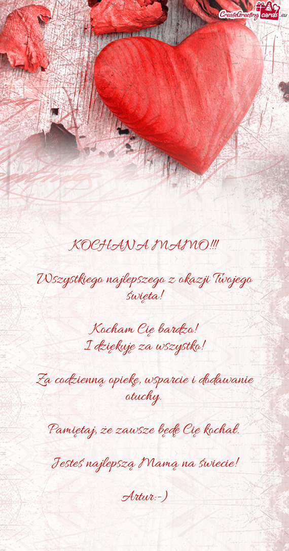 Pamiętaj, że zawsze będę Cię kochał