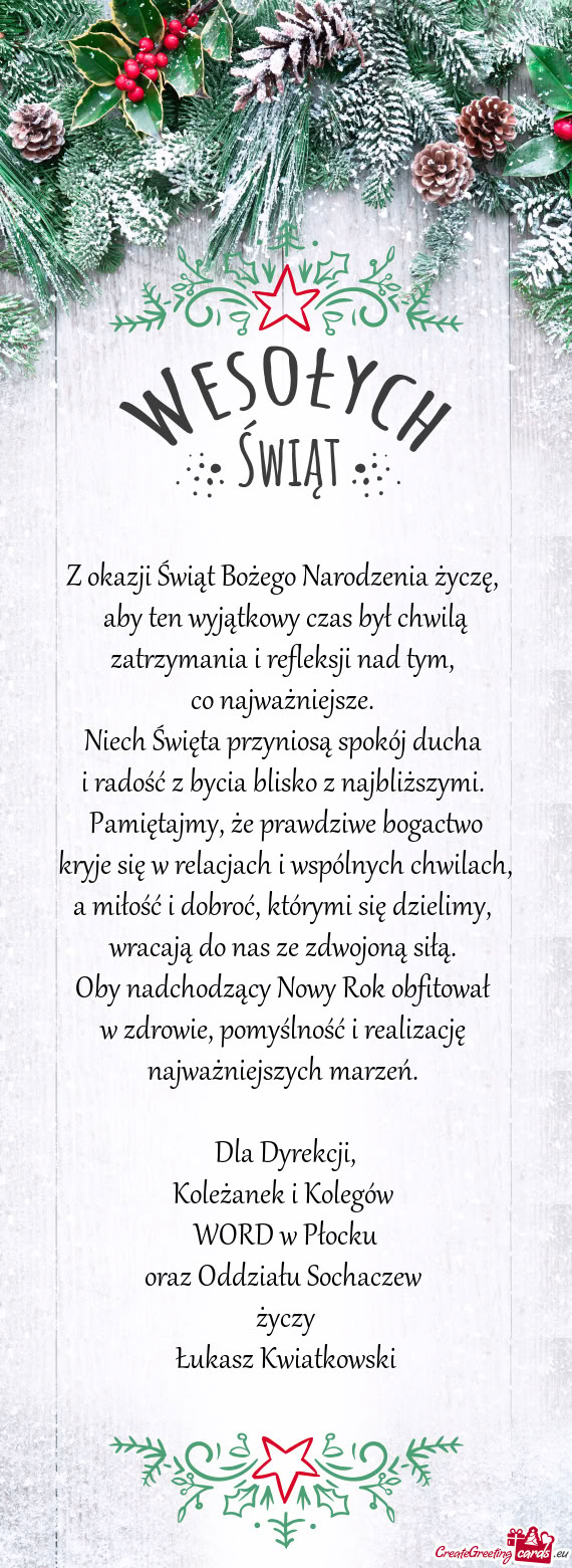 Pamiętajmy, że prawdziwe bogactwo