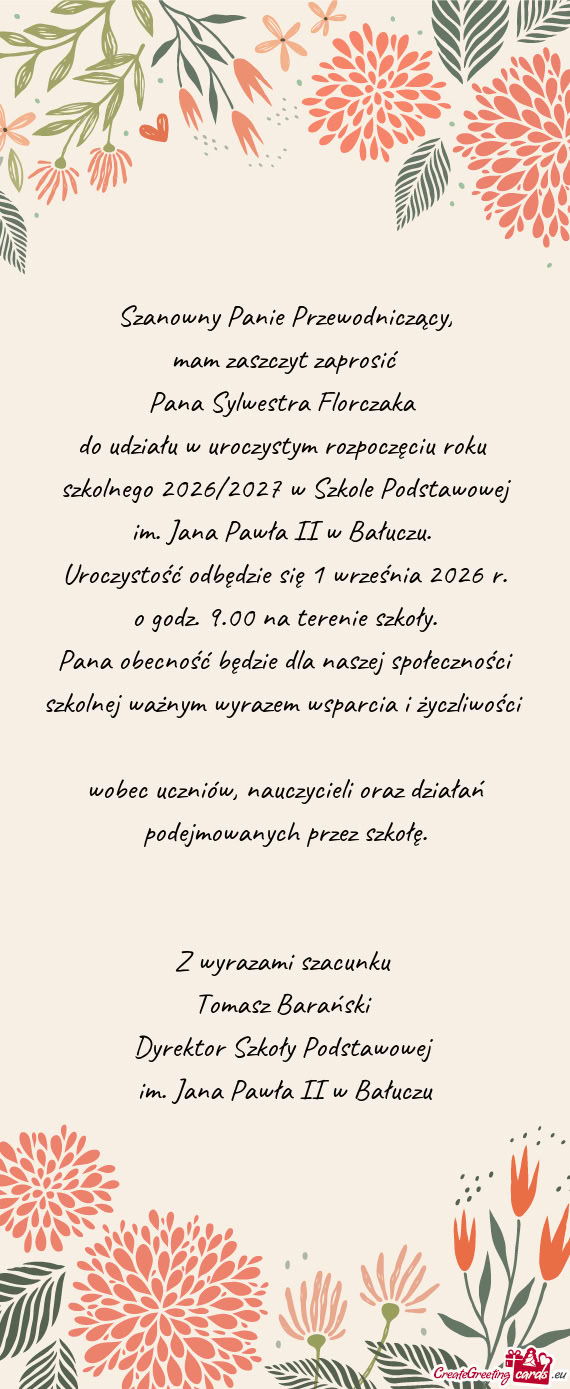 Pana Sylwestra Florczaka