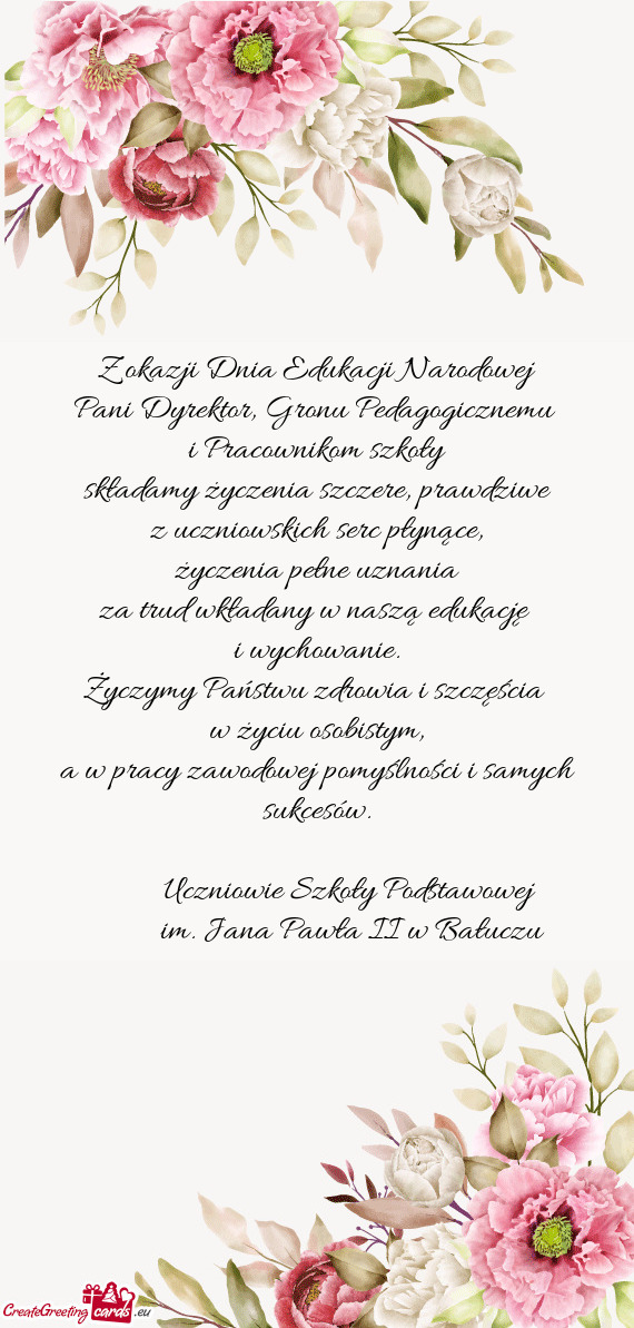 Pani Dyrektor, Gronu Pedagogicznemu