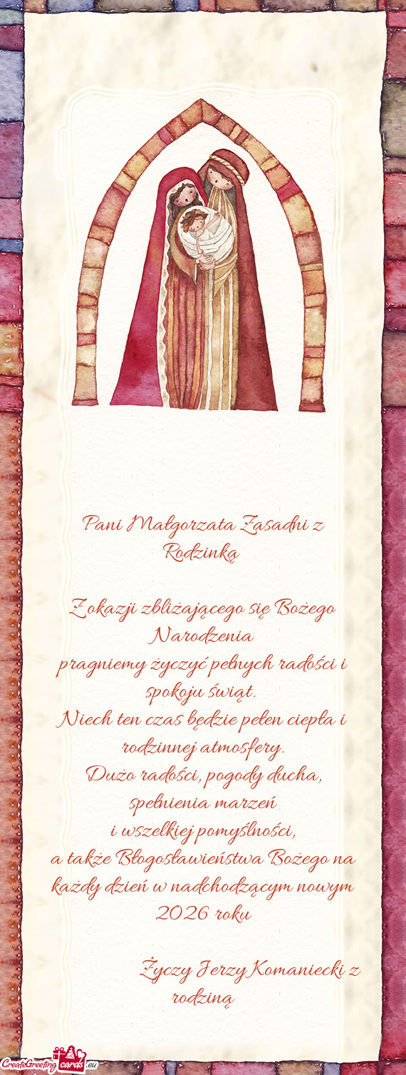 Pani Małgorzata Zasadni z Rodzinką