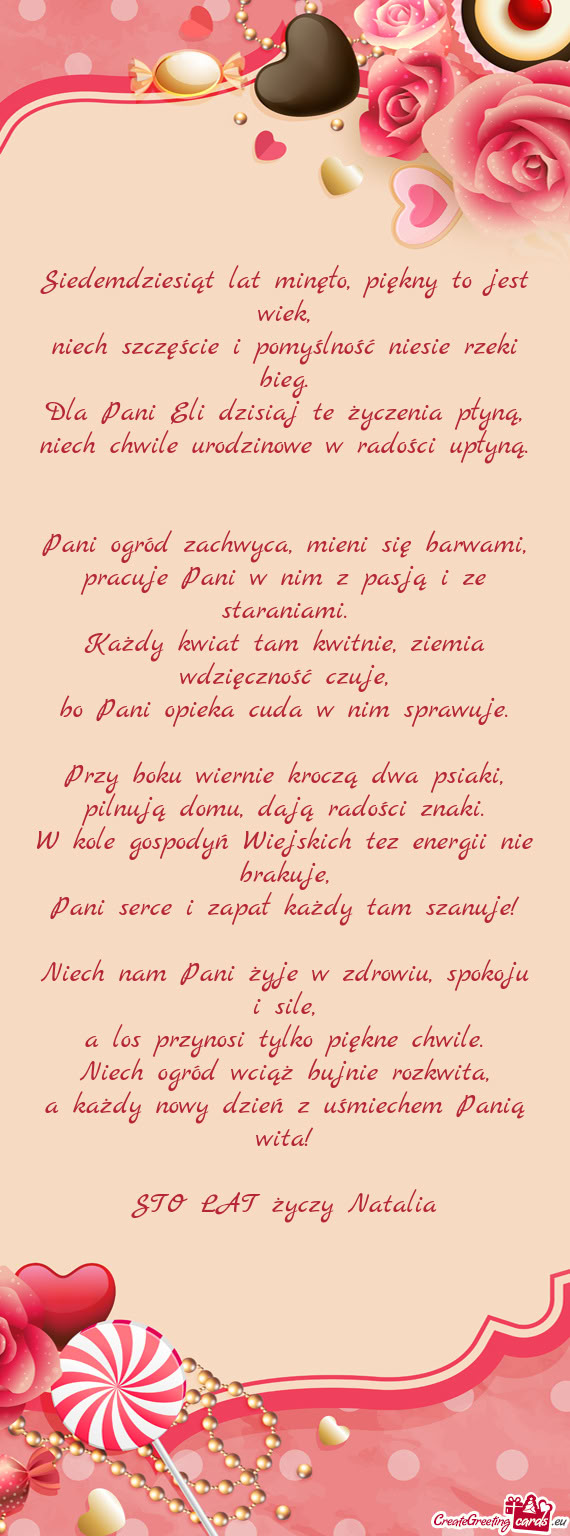 Pani ogród zachwyca, mieni się barwami
