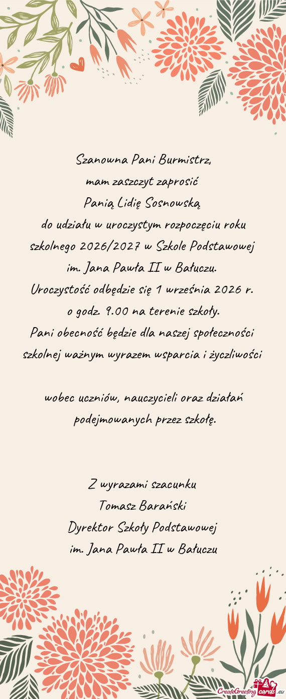 Panią Lidię Sosnowską
