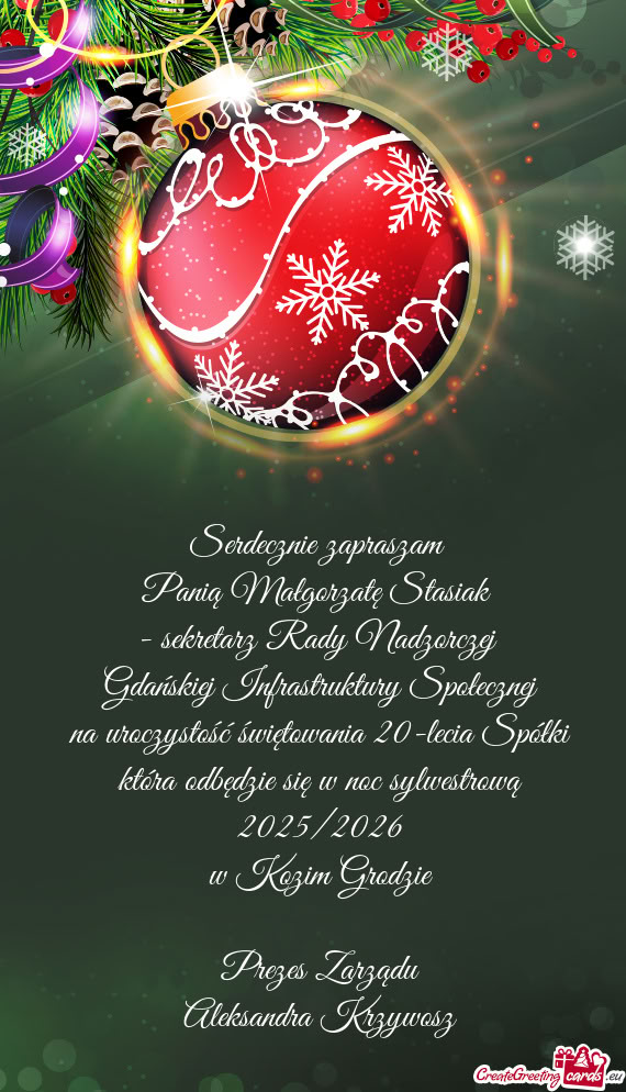 Panią Małgorzatę Stasiak