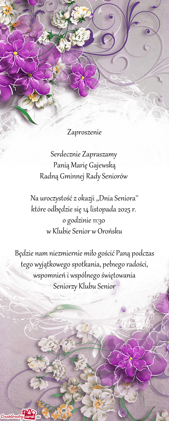 Panią Marię Gajewską