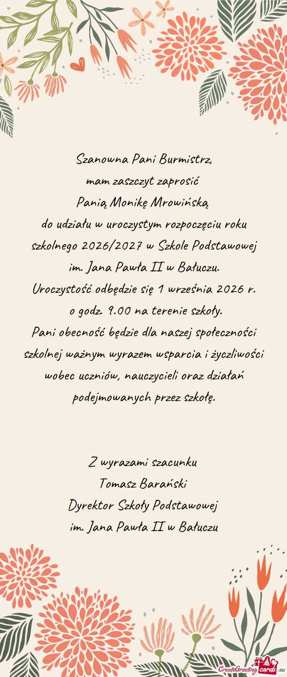 Panią Monikę Mrowińską