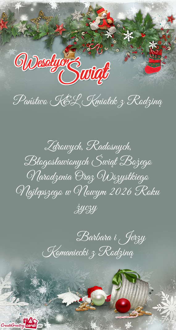 Państwo K&L Kmiotek z Rodziną