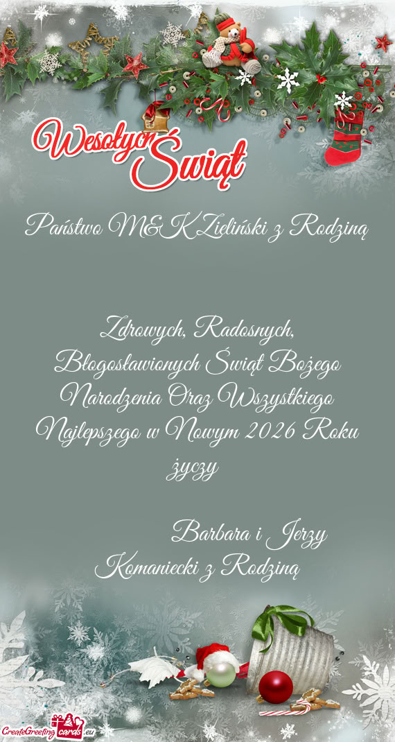 Państwo M&K Zieliński z Rodziną