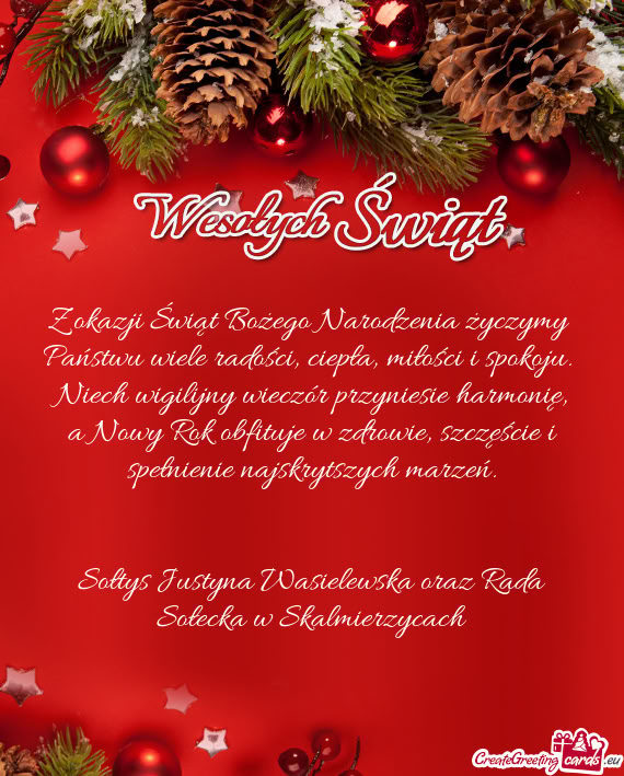 Państwu wiele radości, ciepła, miłości i spokoju