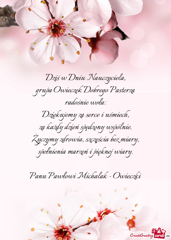 Panu Pawłowi Michalak - Owieczki