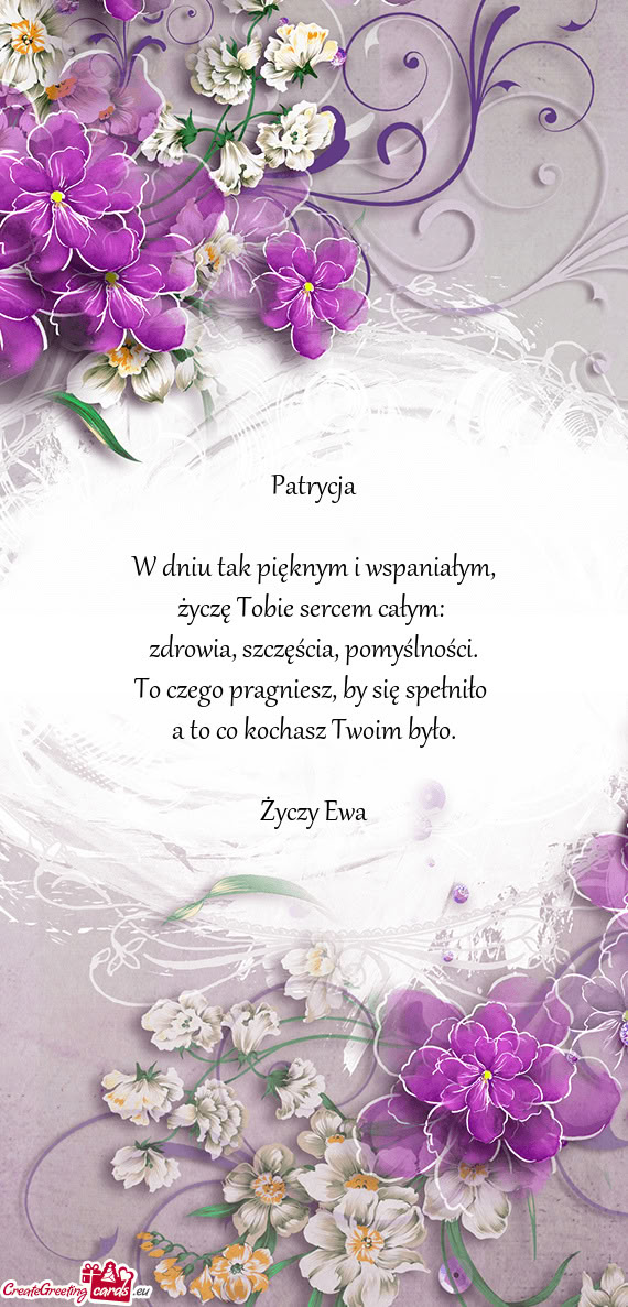 Patrycja W dniu tak pięknym i wspaniałym
