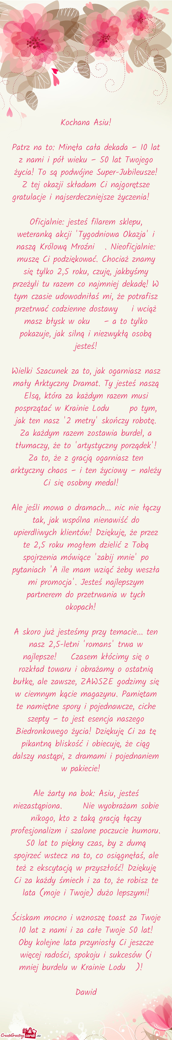 Patrz na to: Minęła cała dekada – 10 lat z nami i pół wieku – 50 lat Twojego życia! To są