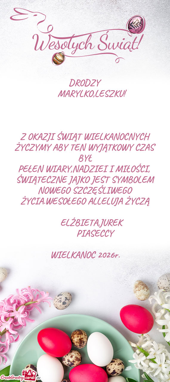 PEŁEN WIARY,NADZIEI I MIŁOŚCI