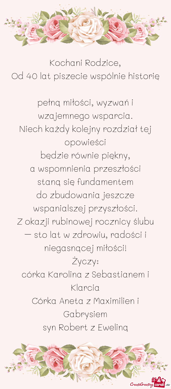 Pełną miłości, wyzwań i wzajemnego wsparcia