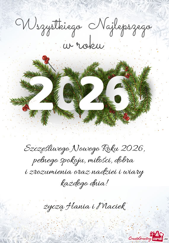 Pełnego spokoju, miłości, dobra