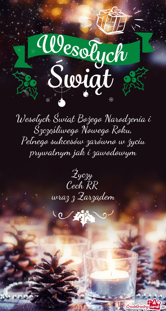 Pełnego sukcesów zarówno w życiu prywatnym jak i zawodowym  Cech RR wraz z Zarzą