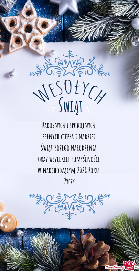 Pełnych ciepła i nadziei Świąt Bożego Narodzenia oraz wszelkiej pomyślności w nadchod