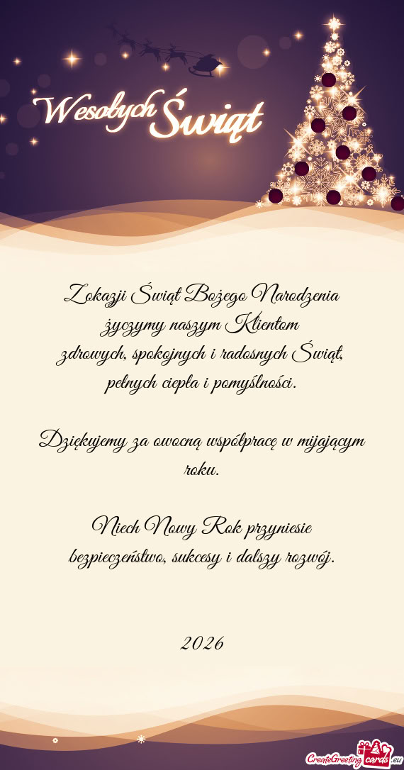 Pełnych ciepła i pomyślności
