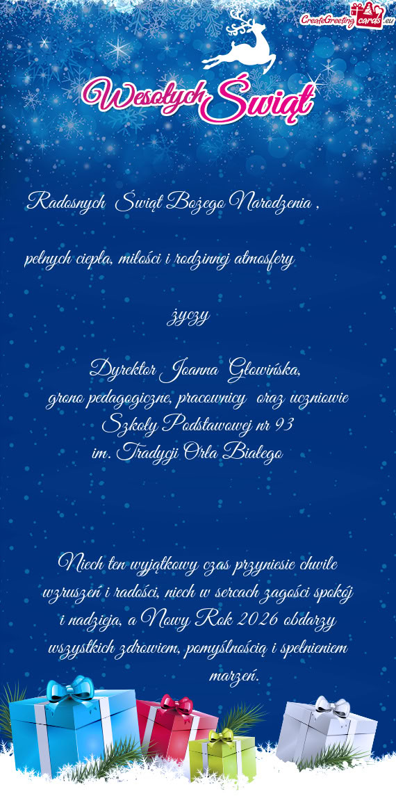 Pełnych ciepła, miłości i rodzinnej atmosfery