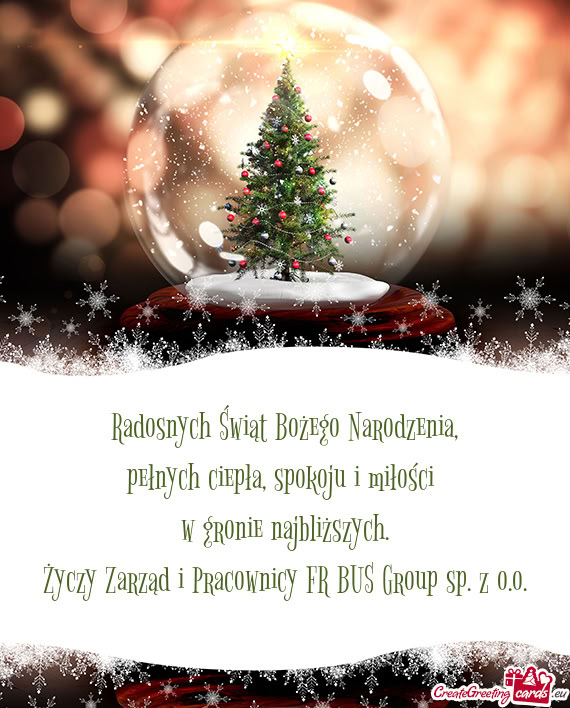 Pełnych ciepła, spokoju i miłości