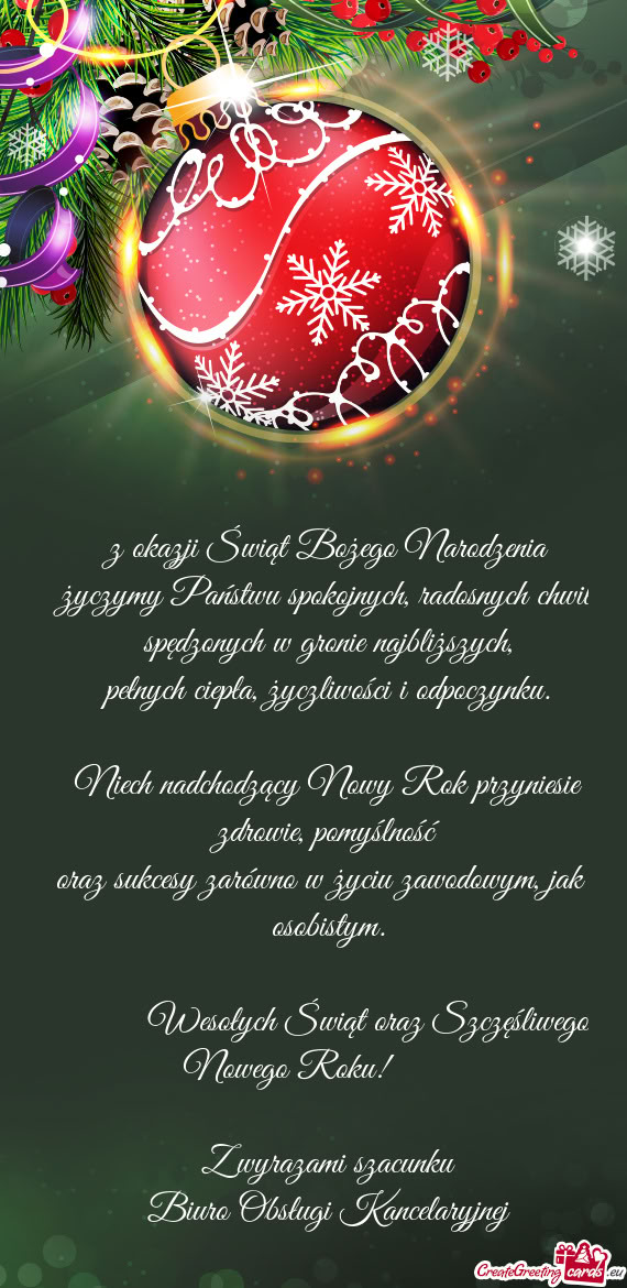 Pełnych ciepła, życzliwości i odpoczynku