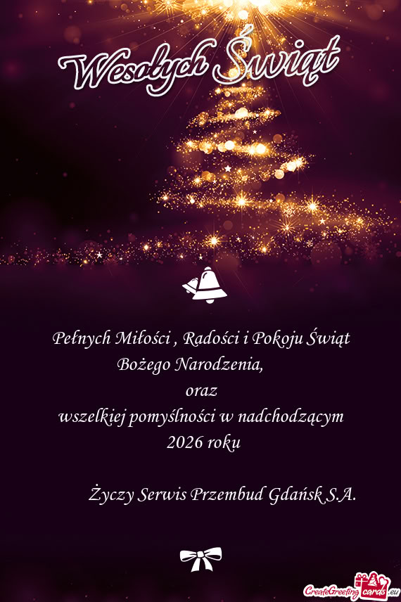 Pełnych Miłości , Radości i Pokoju Świąt Bożego Narodzenia