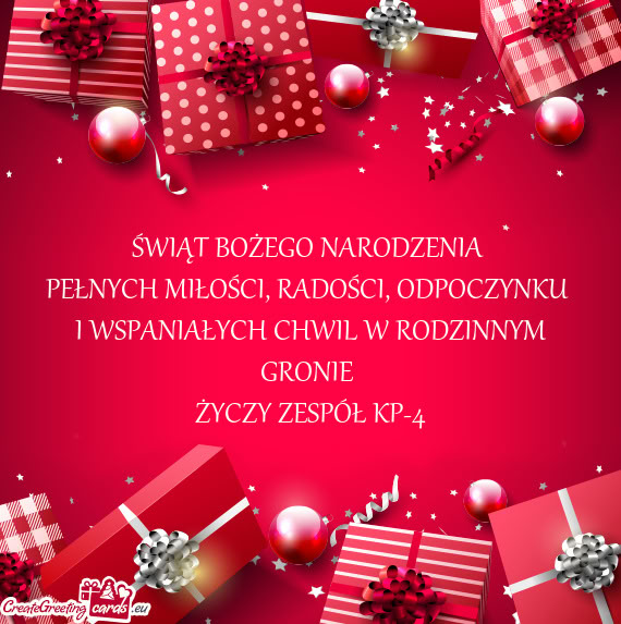 PEŁNYCH MIŁOŚCI, RADOŚCI, ODPOCZYNKU