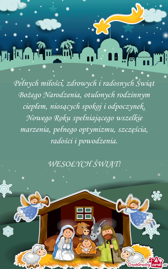 Pełnych miłości, zdrowych i radosnych Świąt Bożego Narodzenia, otulonych rodzinnym ciepłem, n