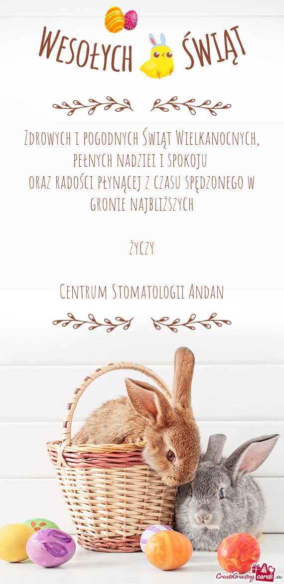 Pełnych nadziei i spokoju oraz radości płynącej z czasu spędzonego w gronie najbliższych