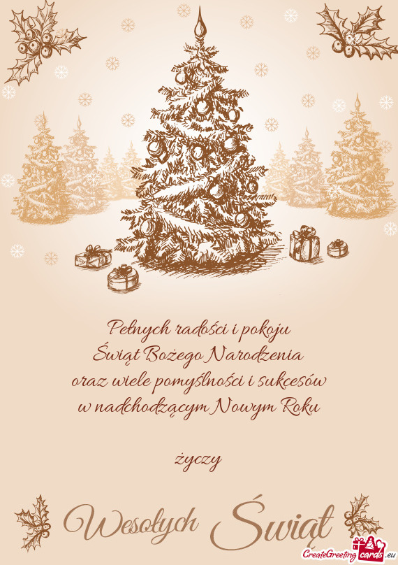 Pełnych radości i pokoju  Świąt Bożego Narodzenia
