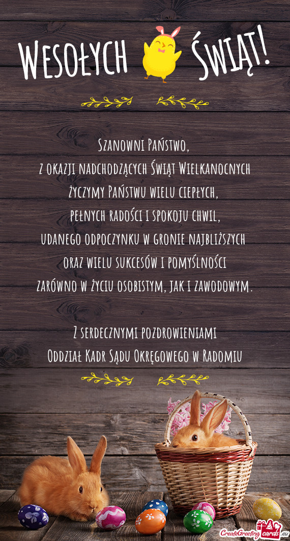 Pełnych radości i spokoju chwil