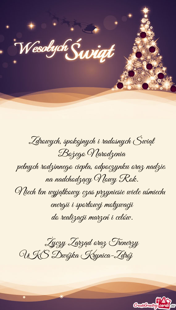 Pełnych rodzinnego ciepła, odpoczynku oraz nadziei na nadchodzący Nowy Rok