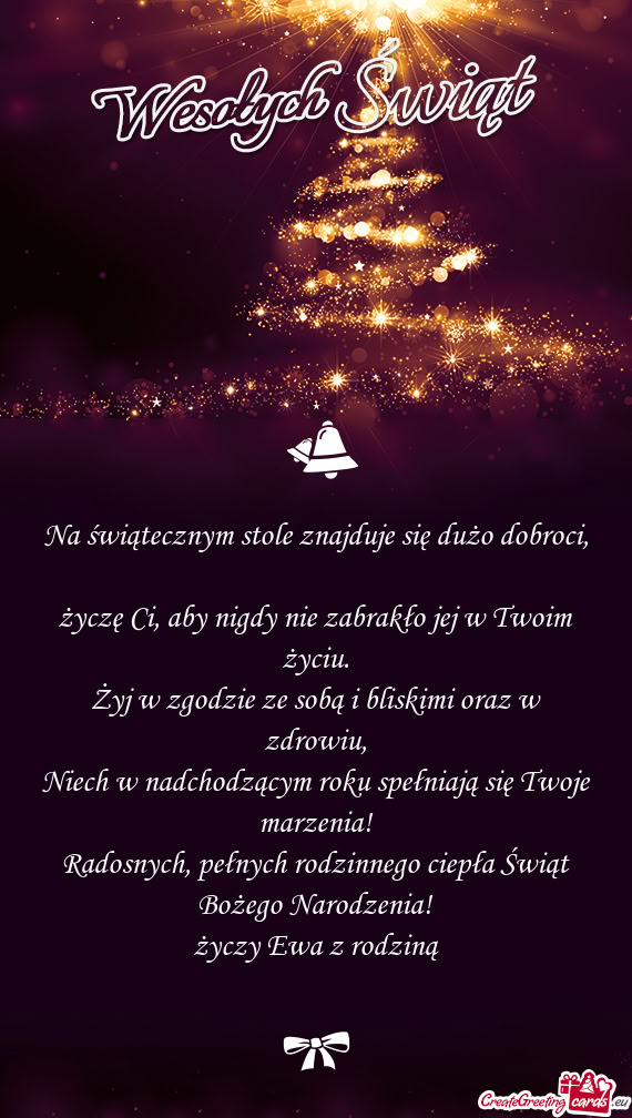 Pełnych rodzinnego ciepła Świąt Bożego Narodzenia! Ewa z rodziną