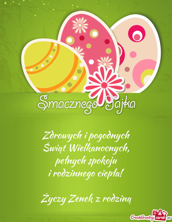 Pełnych spokoju i rodzinnego ciepła! Zenek z rodziną