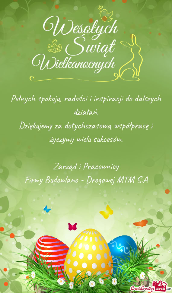 Pełnych spokoju, radości i inspiracji do dalszych działań