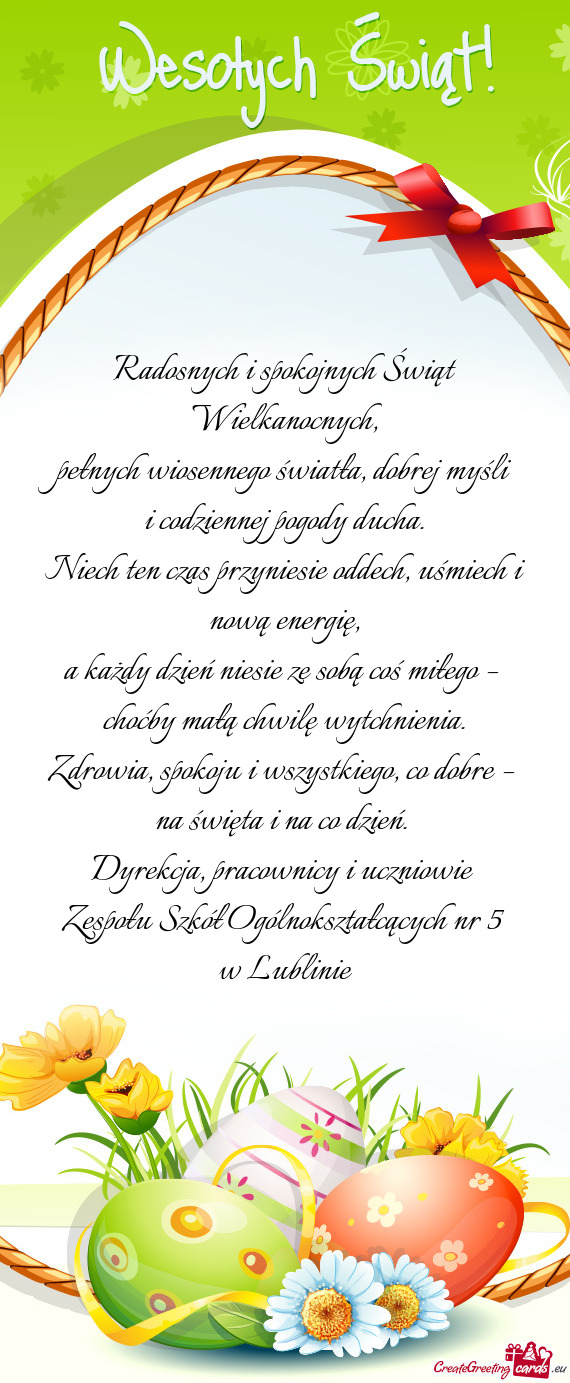 Pełnych wiosennego światła, dobrej myśli