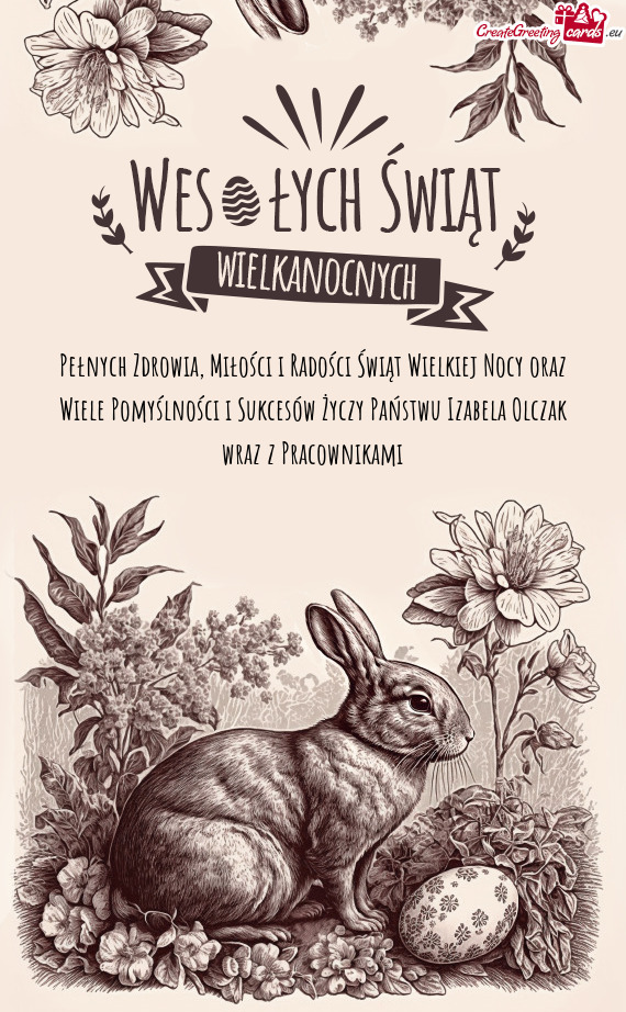 Pełnych Zdrowia, Miłości i Radości Świąt Wielkiej Nocy oraz Wiele