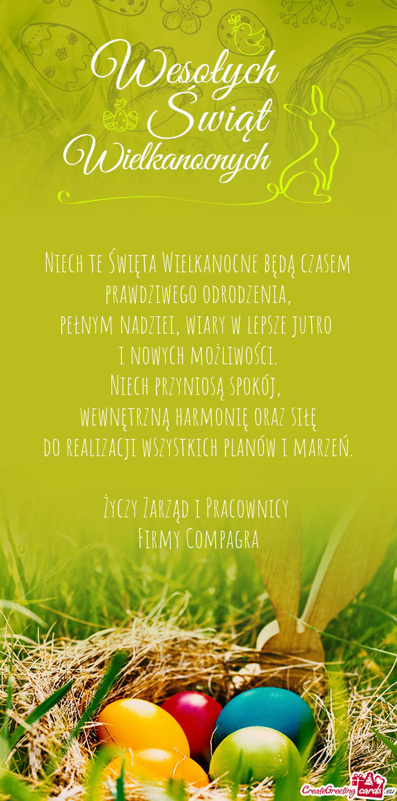 Pełnym nadziei, wiary w lepsze jutro