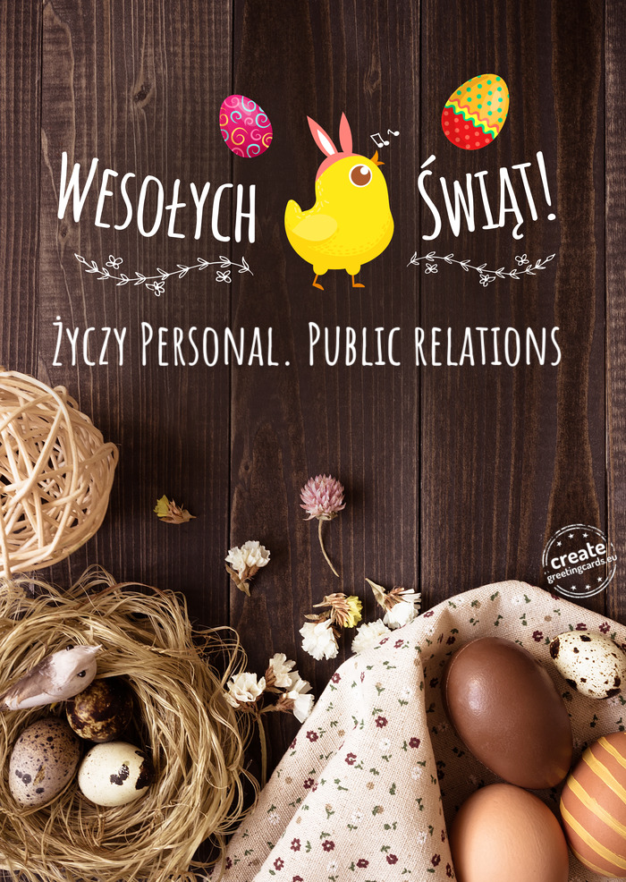 Personal. Public relations