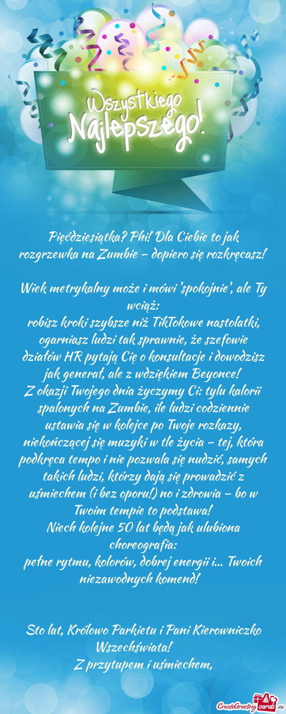 Pięćdziesiątka? Phi! Dla Ciebie to jak rozgrzewka na Zumbie – dopiero się rozkręcasz