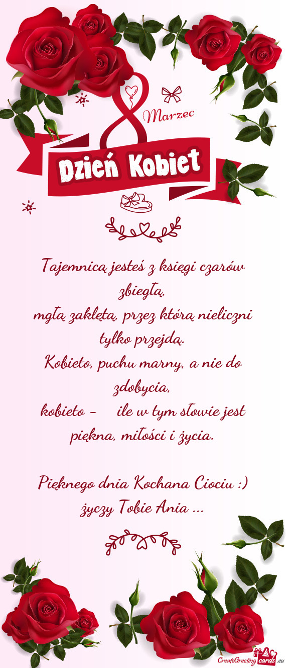 Pięknego dnia Kochana Ciociu :)